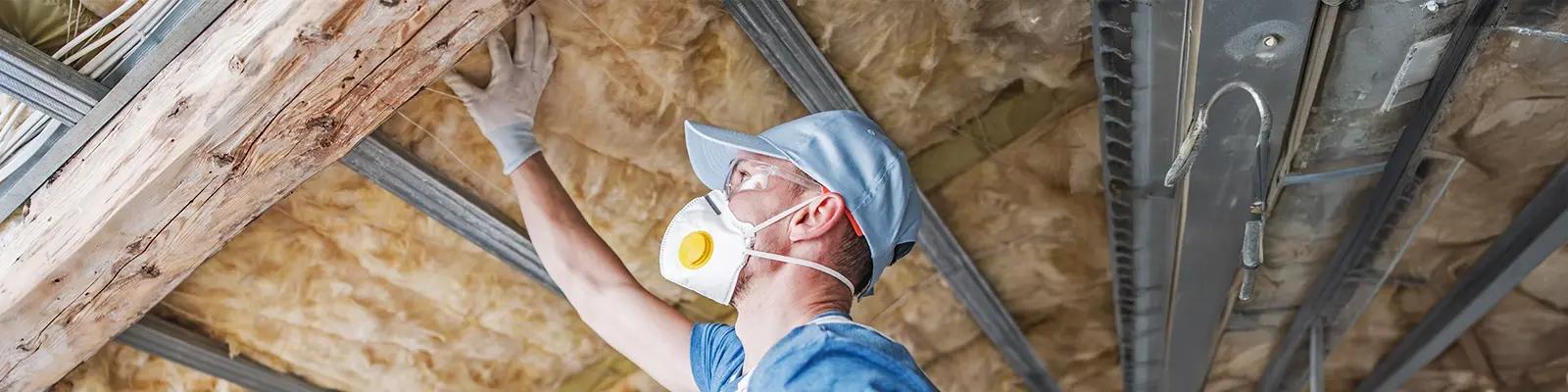 Technician Adding Insulation in an Attic